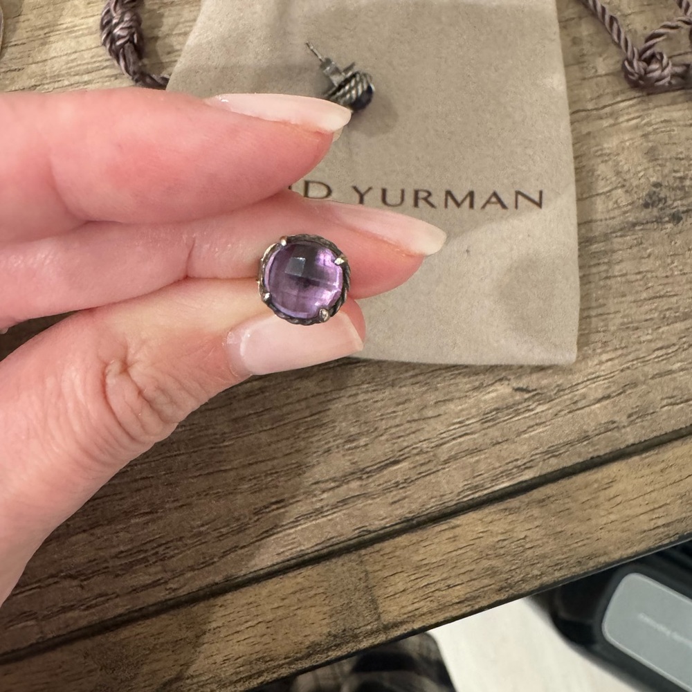 David Yurman Amethyst Châtelaine Stud Earrings - Picture 2 of 2